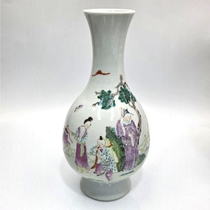 Chinese Antique Famille Rose Signed Porcelain Vase
