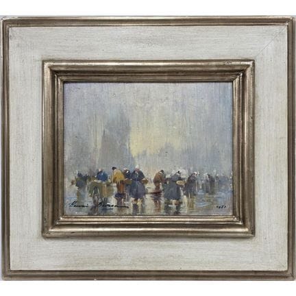 Henri Buron, French (1880-1969) Painting Oil on Bo