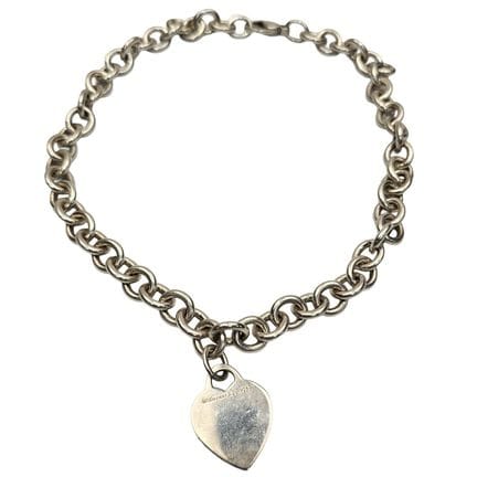 Vintage Tiffany & Co Sterling Silver Heart Necklac