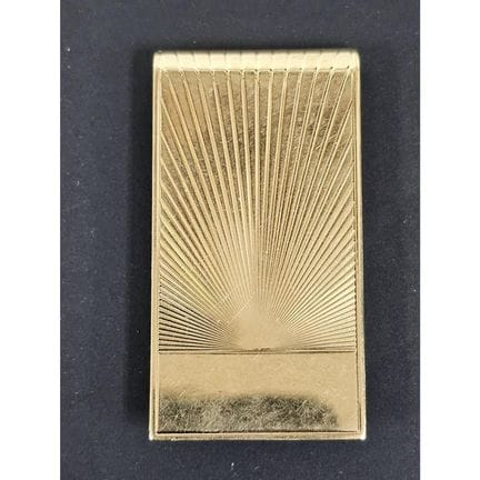 Tiffany & Co. 14K Gold Money Clip with Sunray Desi