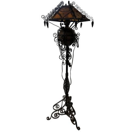 Antique Early 20th Century Large Wrought Iron Floo