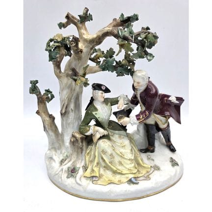 Meissen Antique Mid 19th C. Porcelain Figure "Augu