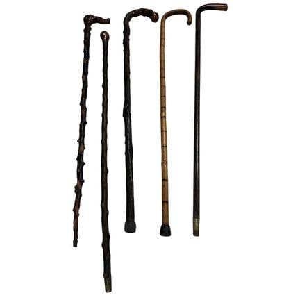 Lot of 5 Old Canes. 
Condition: Generally Good. 
D