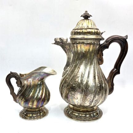 2 Antique Buccellati Silver Items Including an 800