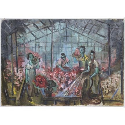 Louise Pershing (American, 1904-1986) Painting Oil