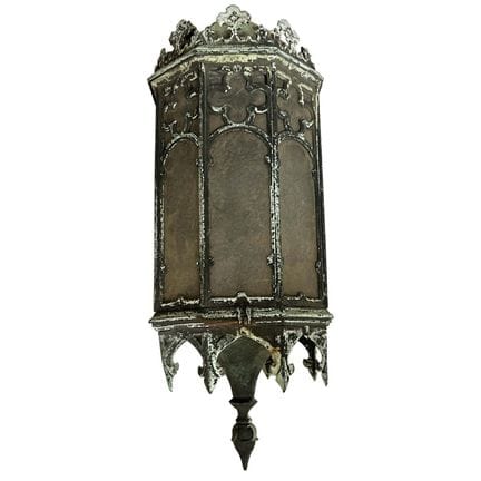 Antique Gothic Revival Style Octagonal Metal Wall 