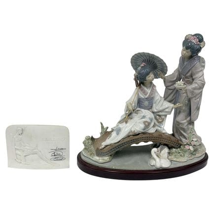 Lladro Vintage Large Porcelain Figures "Springtime