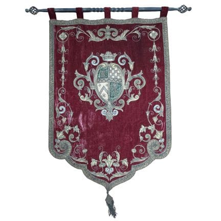 Antique 17th or 18th Century European Heraldic Vel