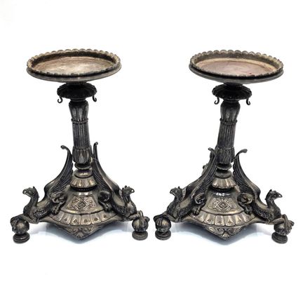 Pair of Antique Silver-Plated Centerpiece Stands. 