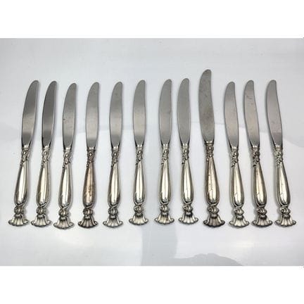 Lot of 12 Wallace Sterling Silver Handle Knives in