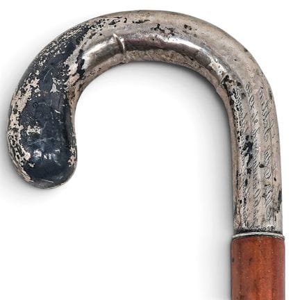 1926年瑞典古董830银木制手杖，瑞典艺术家/设计师/制造商：不详  标记；备注： 刻有“830S
