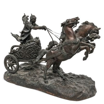 托马索·坎帕伊奥拉（意大利，1890-1968）《罗马战车》青铜雕塑 20世纪早期，意大利 艺术家/