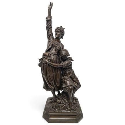 马塞尔·德布特（法国，1865-1933）《La Criee》青铜雕塑 19世纪晚期，法国 艺术家/