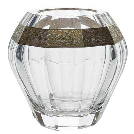 Moser „Diva“ Oroplastic-Vase aus geschliffenem Kri