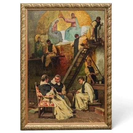 马克斯·迈克尔（德国，1823-1891） 宗教题材 布面油画 1872年，德国 艺术家/设计师/制