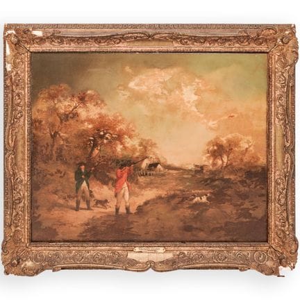 托马斯·汉德（英国，1771-1804）《狩猎场景》 布面油画 18世纪后期，英格兰 艺术家/设计师