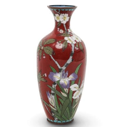 Antike chinesische Cloisonné-Blumenvase, Anfang de