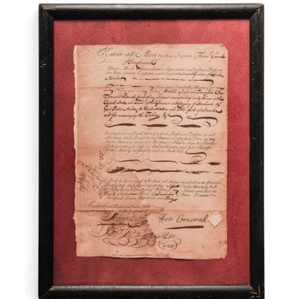 1740 Vollmacht von General Cornewall für Kaufleute