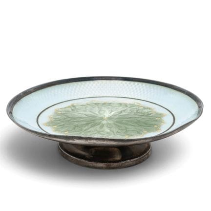 Asprey Sterling Silver & Guilloché Enamel Footed M