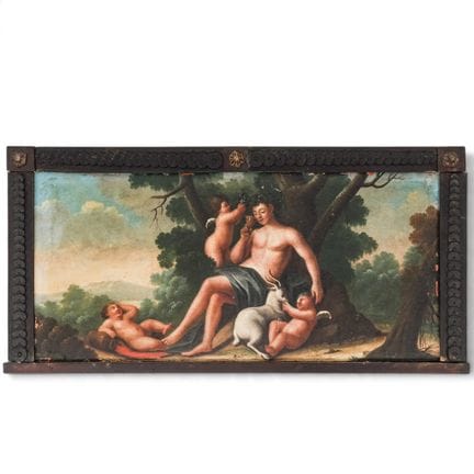 Antique Neoclassical Pastoral Mythological Scene O