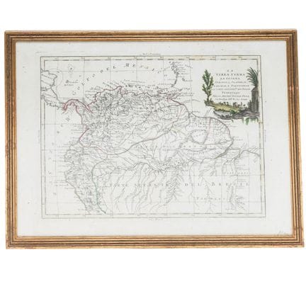 Mapa de Antonio Zatta de Terra Firma, las Guayanas