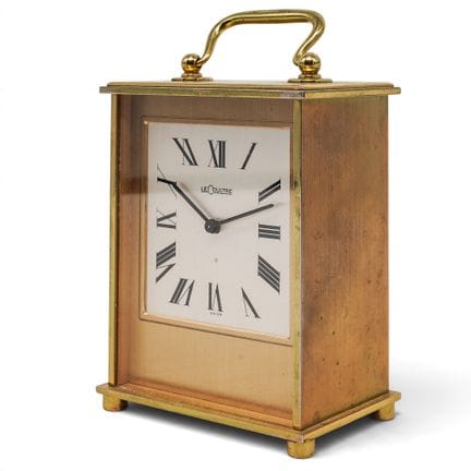 Vintage LeCoultre Brass 8-Day Carriage Clock Late 