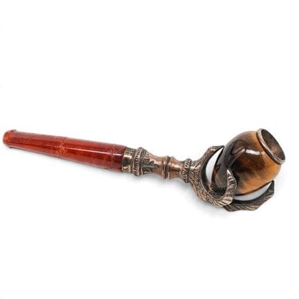 Antique Bird Claw Tobacco Silver Mounted Tiger's E
