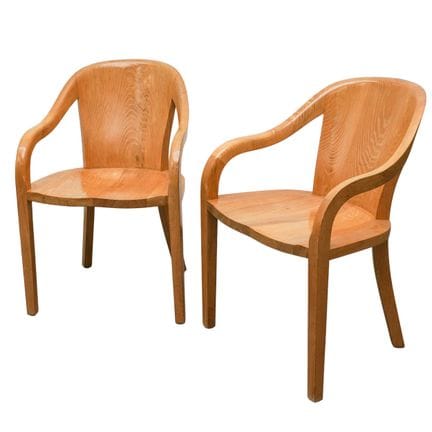 Paar „University Chairs“ von Ward Bennett aus geöl