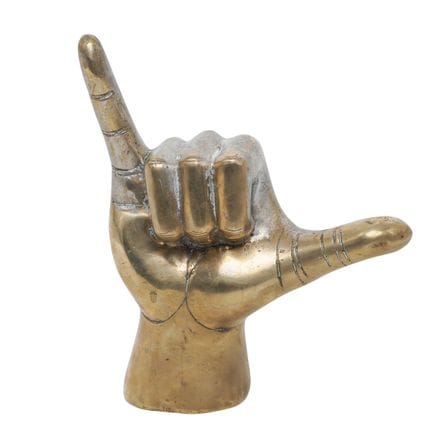 Modernist Brass "Hang Loose" Sculpture 20th centur