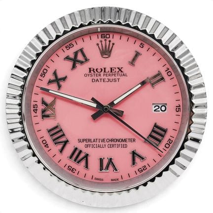 Rolex Date-Just Style Pink Dial Dealer Display Wal