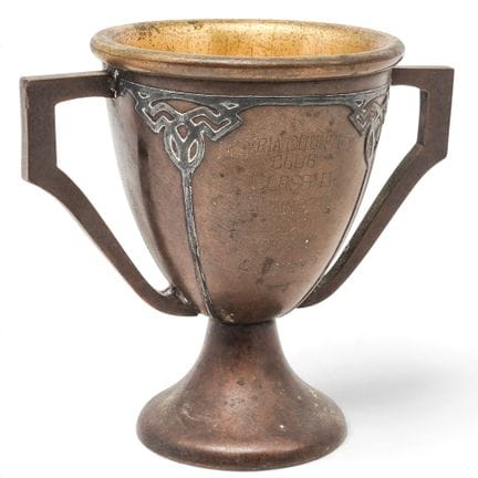 Art & Craft Heintz Bronze & Sterling Overlay Lovin