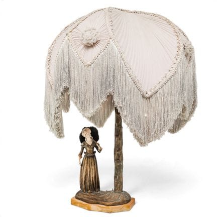 Charles Ceck Boudoir-Lampe (Dame mit Sonnenschirm)