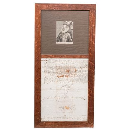 Carta antigua firmada por el rey Felipe III de Esp