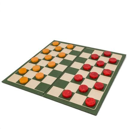 E.S. Lowe Tournament Checker Set Butterscotch & Re
