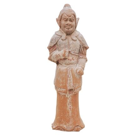 Chinese Tang Dynasty Pottery Guardian Warrior Figu