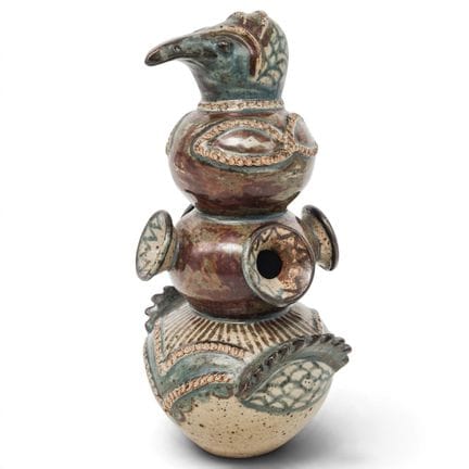 Euriel Mbatha Stoneware Pottery Bird Vessel 1983, 