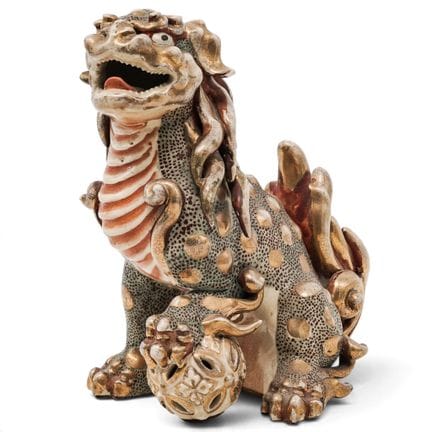 Japanese Kutani Porcelain Shishi (Guardian Lion) F