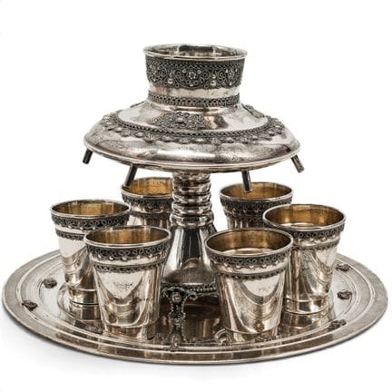 Shevach Co. Kiddusch-Weinbrunnen aus Sterlingsilbe