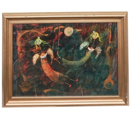Romac 超现实主义油画（画布板），2007年，欧洲艺术家/设计师/制造商：Romac。标记：左下