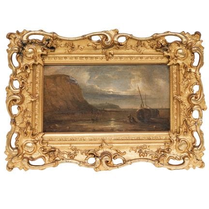 约瑟夫·W·亚诺尔德（英国，1817-1852）《海滨风景》布面油画 19世纪中叶，英格兰 艺术家/