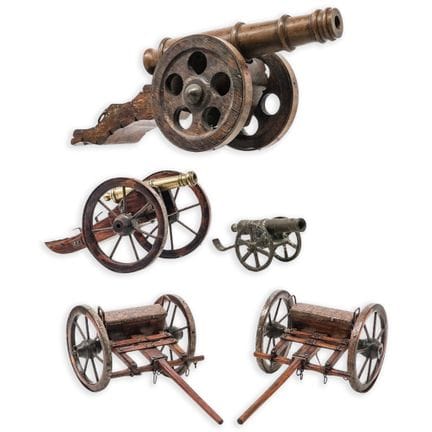 (5 pcs) Vintage Cannon Models 20th century Artist/