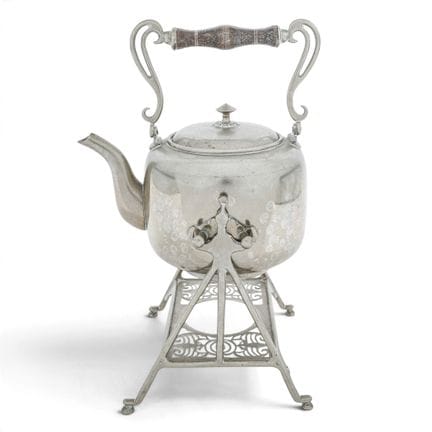 Antique Victorian Brass Spirit Kettle With Tilting