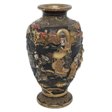 Antique Togaku Shimazu Japanese Satsuma Earthenwar