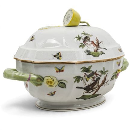 Herend "Rothschild Bird" Porcelain Tureen 20th cen