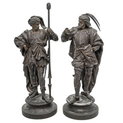 Pair of Renaissance Revival Cavalier and Musketeer