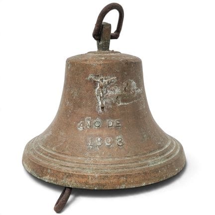 Antique Spanish Colonial Cast Bronze Church Bell L