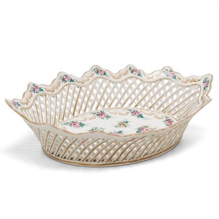 Sevres France Reticulated Porcelain Bowl 20th Cent