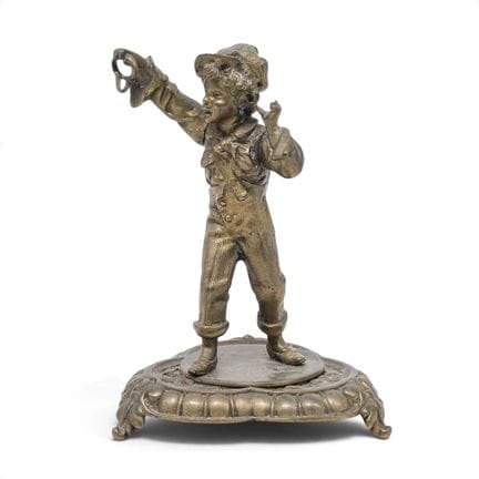 After Charles Anfrie Bronze Sculpture "Garcon a la