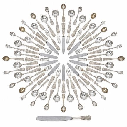 (83-teilig) Vintage-Besteckset aus versilbertem Ne