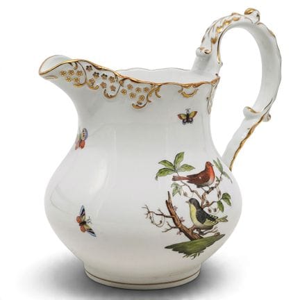 Herend Rothschild Bird Porcelain Large Pitcher 20t